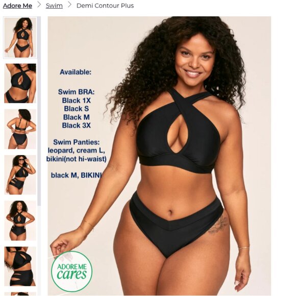 Adore Me Cross Straps Leopard Bikini Top Crop Top - Picture 13 of 14